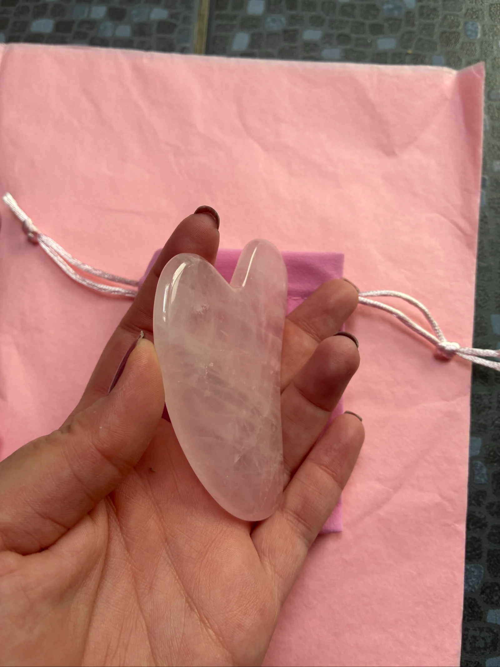 Gua Sha piedra de jade rosa – photo 3